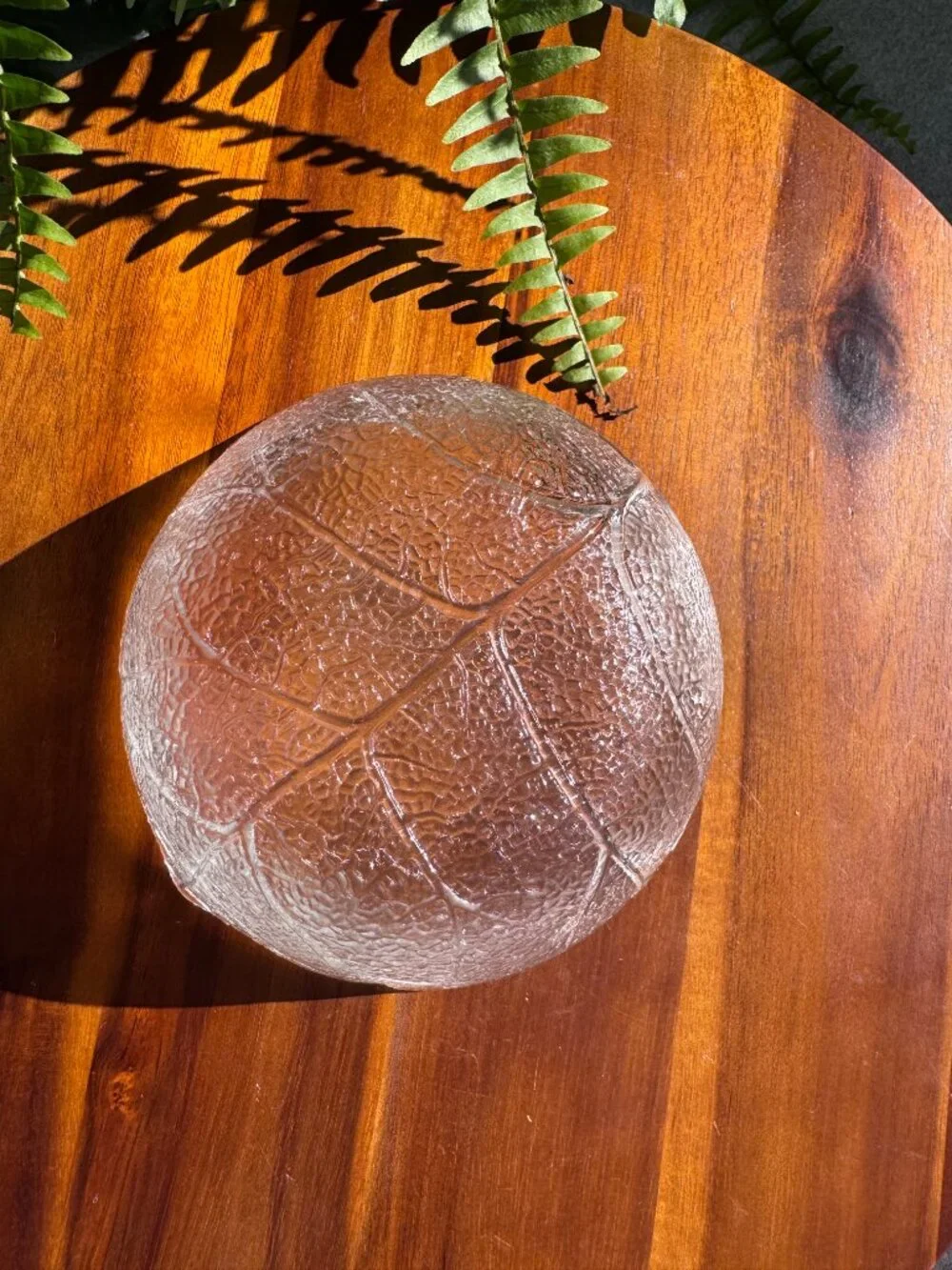 Vintage Arcoroc France Aspen Leaf Glass Bowl, 5